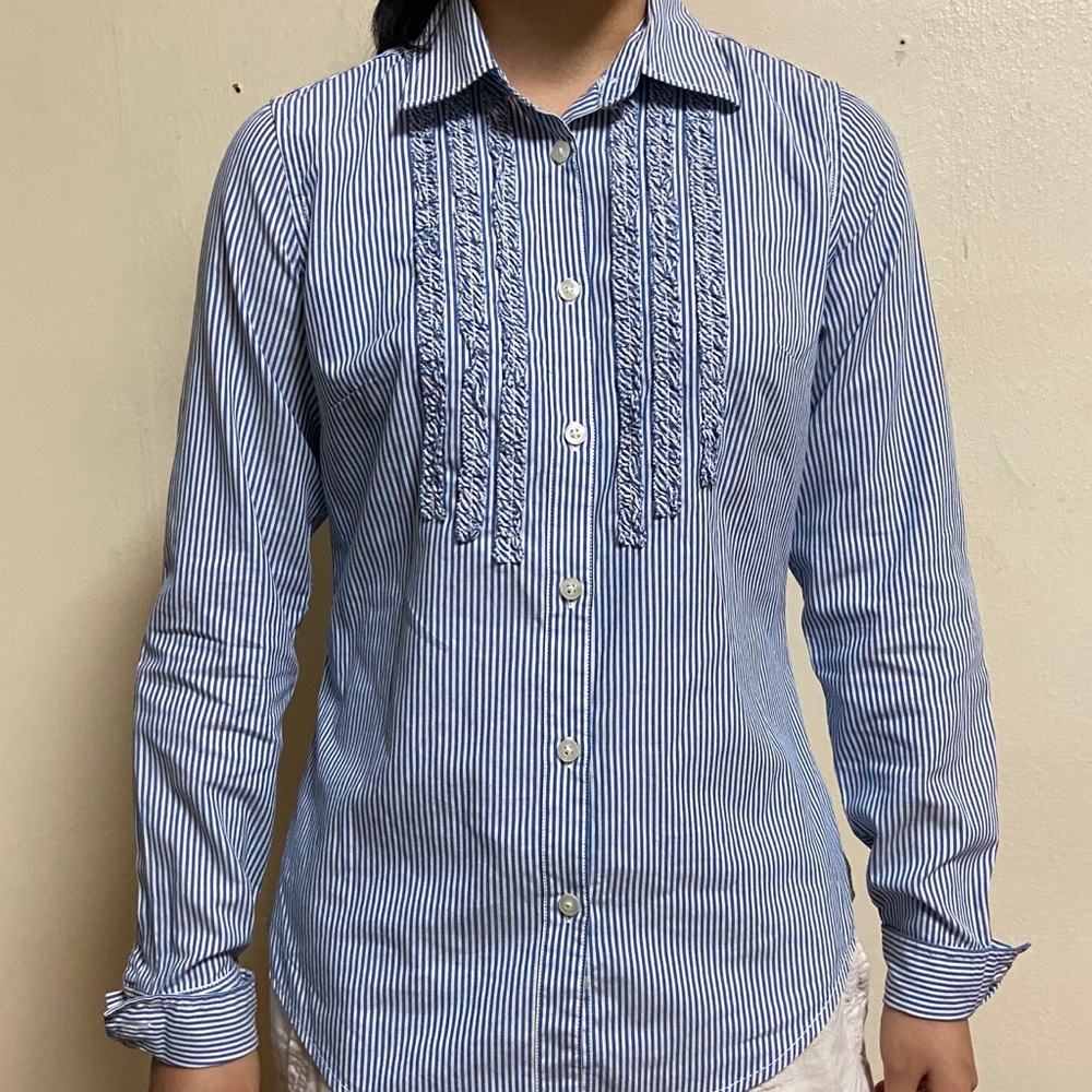 American Eagle Button Down Striped Shirt